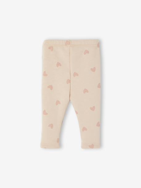 Fleece lined leggings for babies night blue+rosy+terracotta 