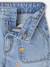 Embroidered Wide Leg Jeans with Fancy Motifs for Girls light blue 