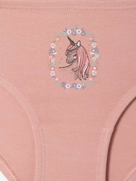 Pack of 5 Assorted Briefs for Girls rose 