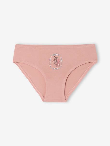 Pack of 5 Assorted Briefs for Girls rose 