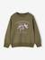 Round-Neck Sweatshirt with Print, for Boys khaki+night blue 