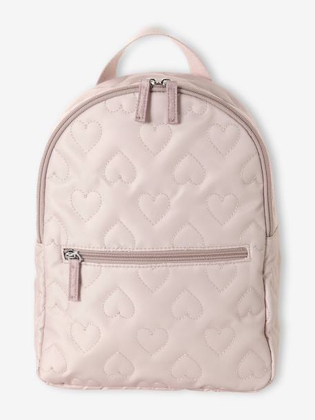 Girls' rucksack with heart print rosy 
