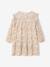 Printed Frilly Dress for Girls navy blue+sage green+vanilla 