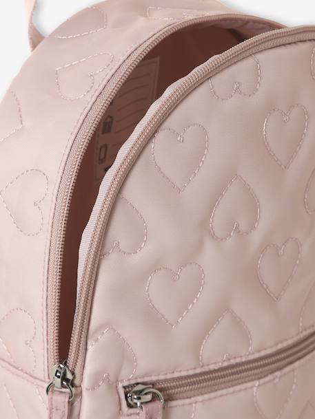 Girls' rucksack with heart print rosy 