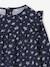 Printed Frilly Dress for Girls navy blue+sage green+vanilla 