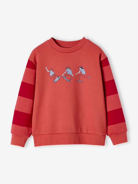 Skateboard Sweatshirt for Boys red 