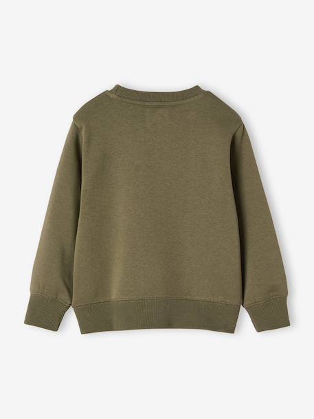 Round-Neck Sweatshirt with Print, for Boys khaki+night blue 