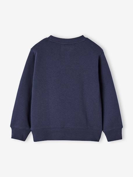 Round-Neck Sweatshirt with Print, for Boys khaki+night blue 