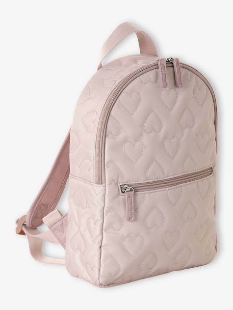 Girls' rucksack with heart print rosy 