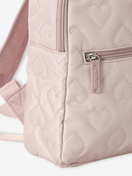 Girls' rucksack with heart print rosy 