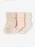 Pack of 3 pairs of plain baby socks beige 