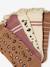 Pack of 5 pairs of 'leopard' socks for girls anthracite+cinnamon 