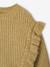 Frilly Cable Knit Jumper for Girls golden beige 