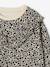 Fleece Dress with Frill for Girls ecru+emerald green+vanilla 