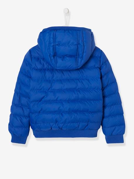 Reversible Jacket for Boys BLUE DARK SOLID WITH DESIGN 