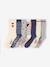Pack of 7 pairs of girl's 'hearts' socks ecru 
