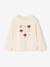 Long Sleeve T-Shirt with Heart in Relief, for Girls blush+ecru+green 