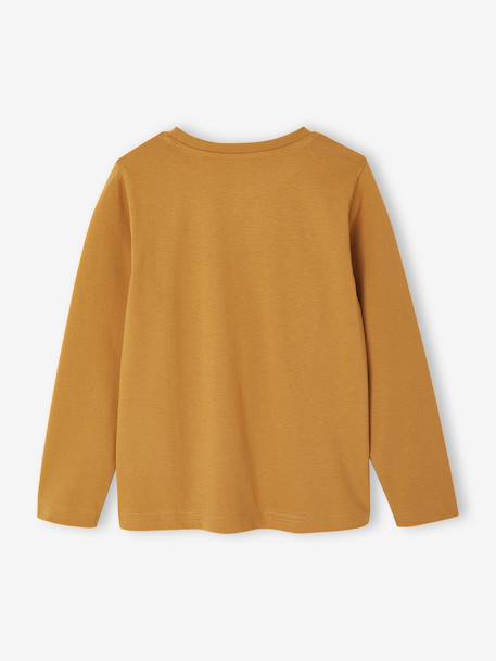 Fun Top with Sketch-Like Animal Motif for Boys anthracite+pecan nut+yellow 