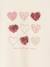 Long Sleeve T-Shirt with Heart in Relief, for Girls blush+ecru+green 