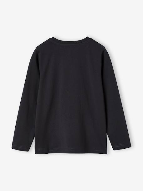 Fun Top with Sketch-Like Animal Motif for Boys anthracite+pecan nut+yellow 