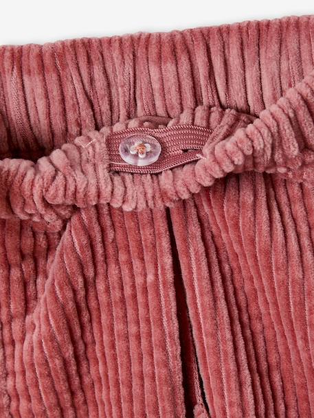 Loose-Fit Corduroy Trousers for Girls bordeaux red+chocolate+old rose 