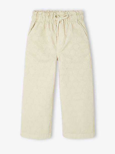 Wide-Leg Polka Dot Trousers ecru 