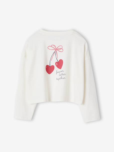 Long-Sleeved Crop Top anthracite+ecru 