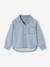 Loose Fit Denim Shirt for Girls light blue 
