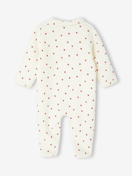 Pack of 3 Velour 'Hearts' Sleepsuits for Newborns night blue 