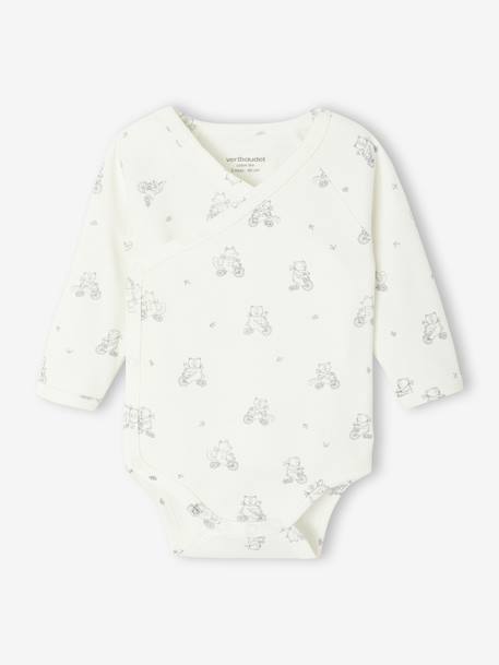 Pack of 2 Long-Sleeved Bodysuits, Newborn Special aqua green 