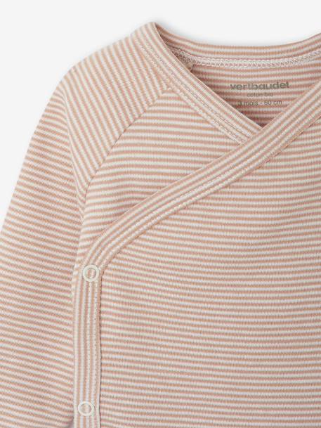 Pack of 3 Striped Bodysuits, Newborn Special rose 