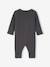 Long Sleeve Jumpsuit in Rib Knit for Babies anthracite+Beige+marl grey 