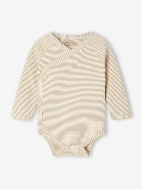 Pack of 3 Striped Bodysuits, Newborn Special rose 