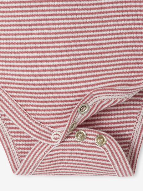 Pack of 3 Striped Bodysuits, Newborn Special rose 