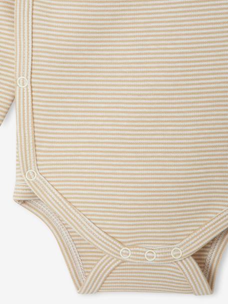 Pack of 3 Striped Bodysuits, Newborn Special rose 