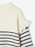 Jumper with Ruffled Sleeves for Girls ecru+mauve+red+striped navy blue 