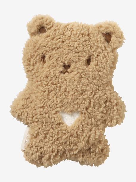 Cuddly Toy Hot Water Bottle navy blue+pecan nut 