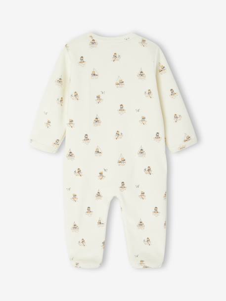 Pack of 3 Velour Sleepsuits for Newborns night blue 