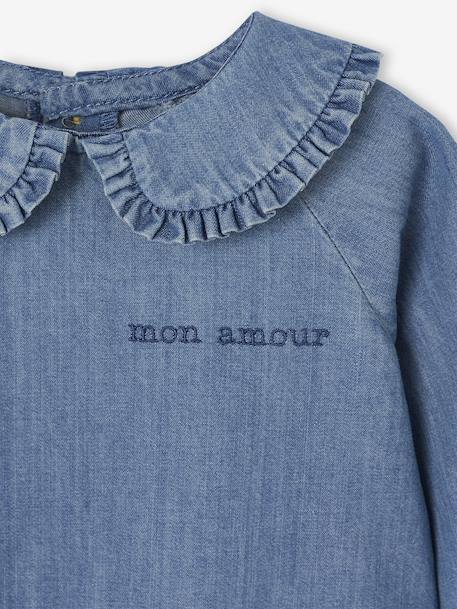 Denim Blouse for Newborns stone 