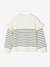 Jumper with Ruffled Sleeves for Girls ecru+mauve+red+striped navy blue 