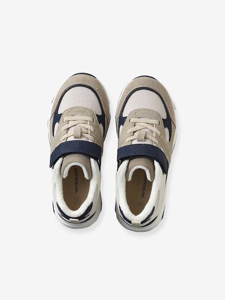 Trainers with Elasticated Laces & Hook-&-Loop Straps for Children ecru 