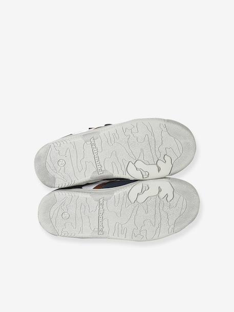 High-top trainers with Velcro straps for boys, nursery collection navy blue 