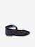 Elasticated cross strap ballerinas for children, nursery collection navy blue 