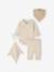 4-Piece Size-Adaptable Set for Newborns: Bodysuit + Leggings + Bib + Comforter ecru 