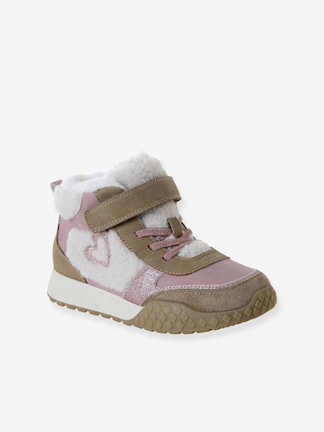 Synthetic Faux Fur-Lined Trainers for Girls set pink 