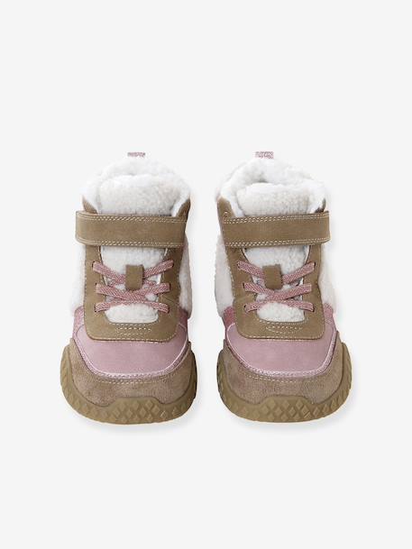Synthetic Faux Fur-Lined Trainers for Girls set pink 