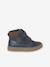 Boys' synthetic boots with hook and loop fasteners navy blue 