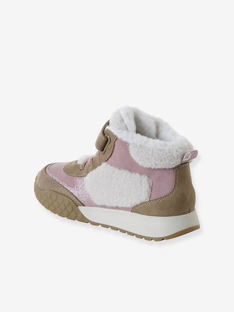 Synthetic Faux Fur-Lined Trainers for Girls set pink 
