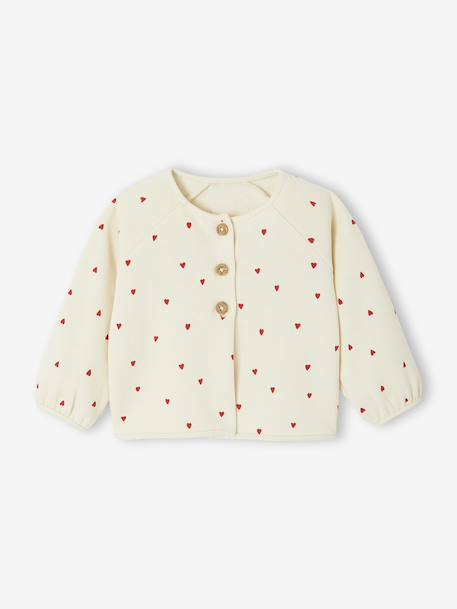 Fleece Cardigan + Trouser Set for Newborns blue+ecru 