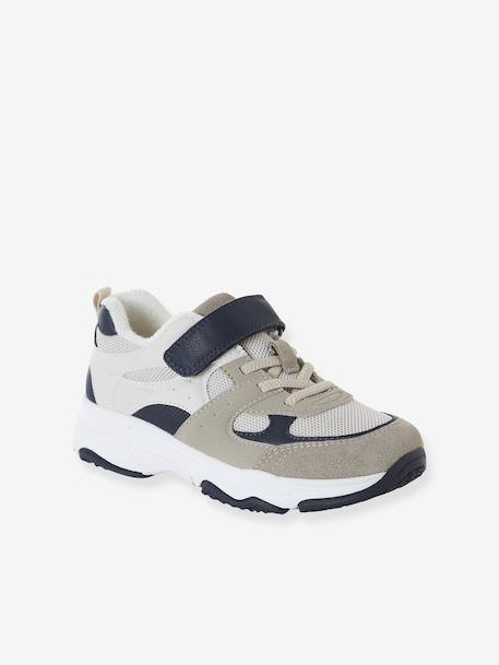 Trainers with Elasticated Laces & Hook-&-Loop Straps for Children ecru 